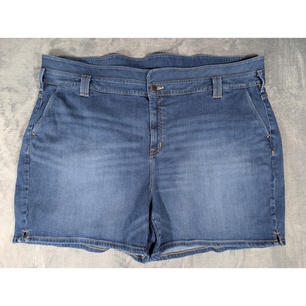 Lane Bryant Womens Size 26 Mid-Rise Girlfriend Denim Shorts Flex Magic Waistband